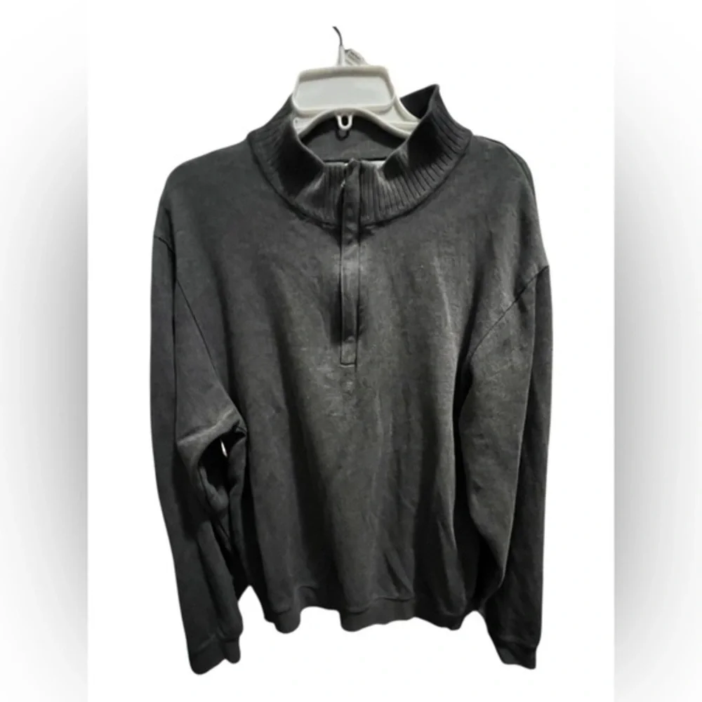 Cutter & Buck Men's Charcoal Zip-Up Sweater